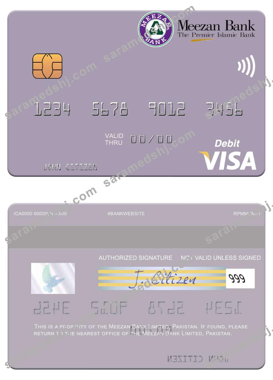 Pakistan Meezan Bank Limited visa debit card